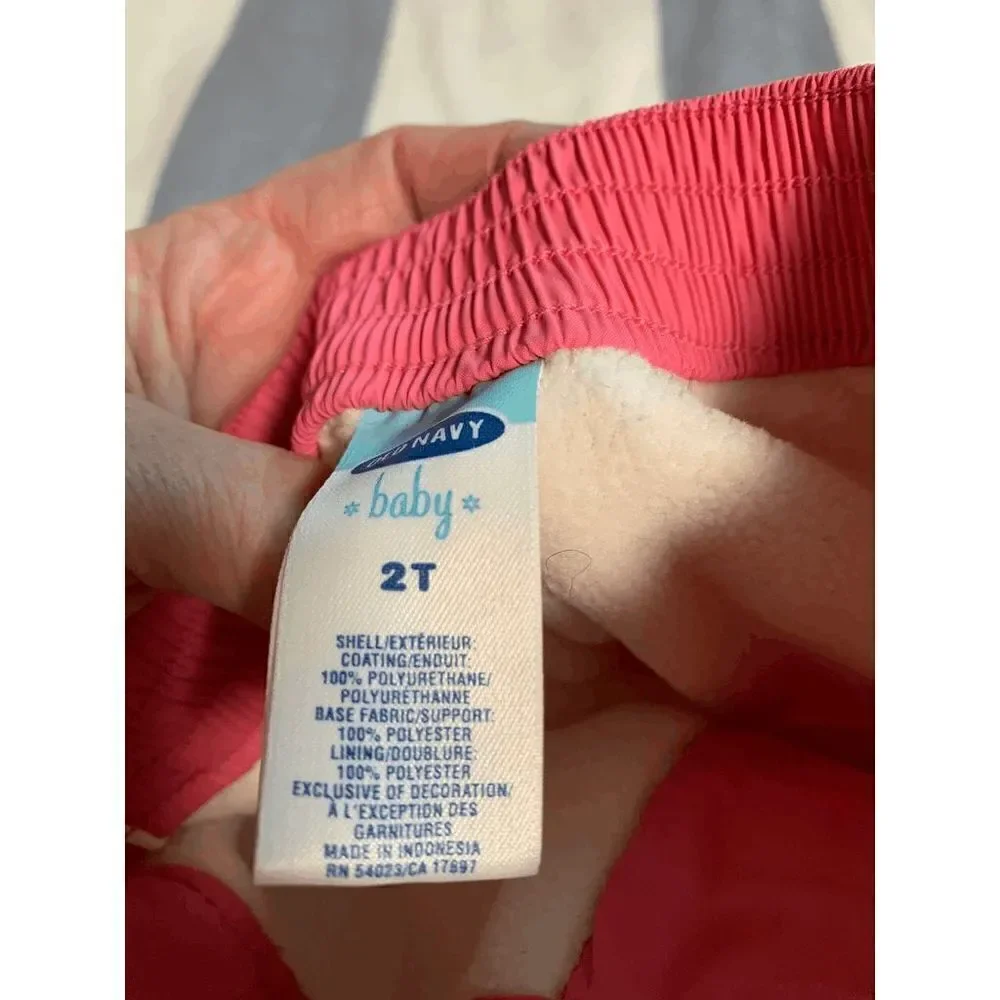 Vintage Old Navy Kid's Girl's Outfit Set Hooded Jacket & Cargo Pants Pink Size 2
